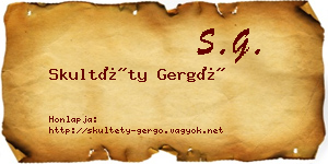 Skultéty Gergő névjegykártya