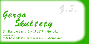 gergo skultety business card